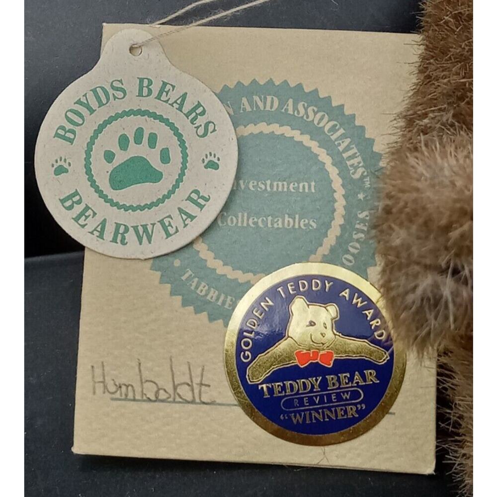 Boyds Bears‎ "Humboldt" Golden Teddy awards winner 1985-98' Plush stuffed toy - Picture 2 of 4